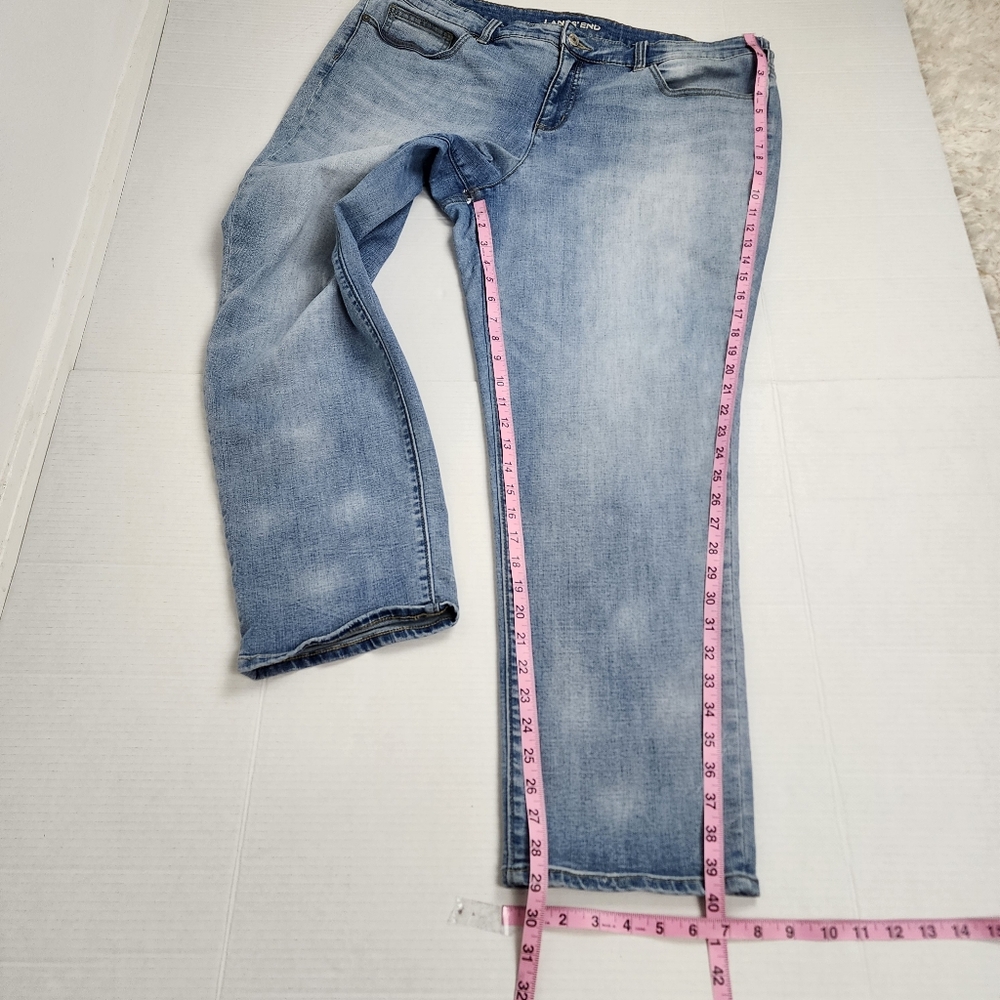 Lands' End Mid Rise Slim Jean Light Blue Ankle Jeans Size 22W - Picture 6 of 16